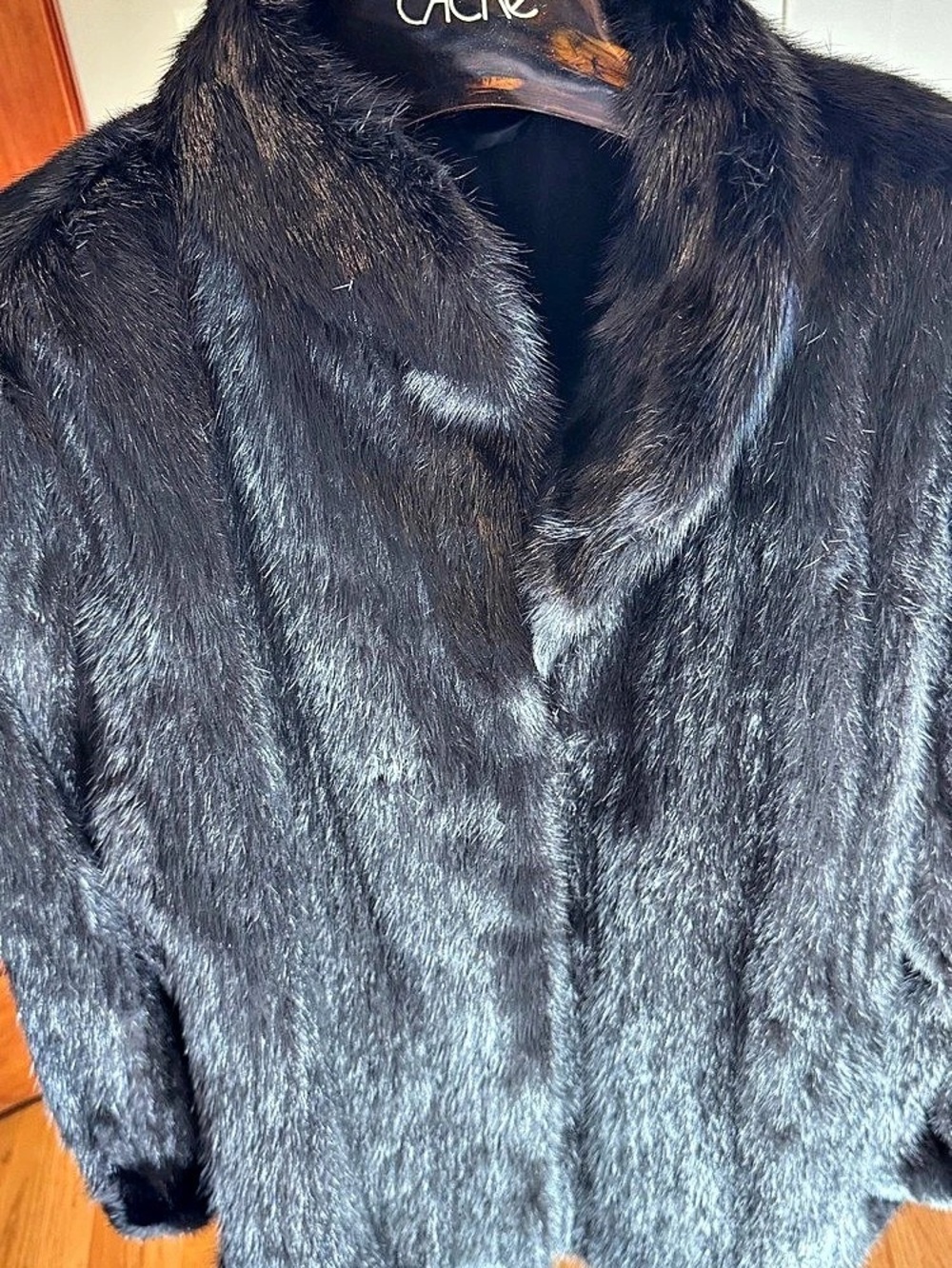 Cache Mink Jacket in Black